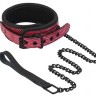 Розово-черный ошейник COLLAR   LEASH с поводком