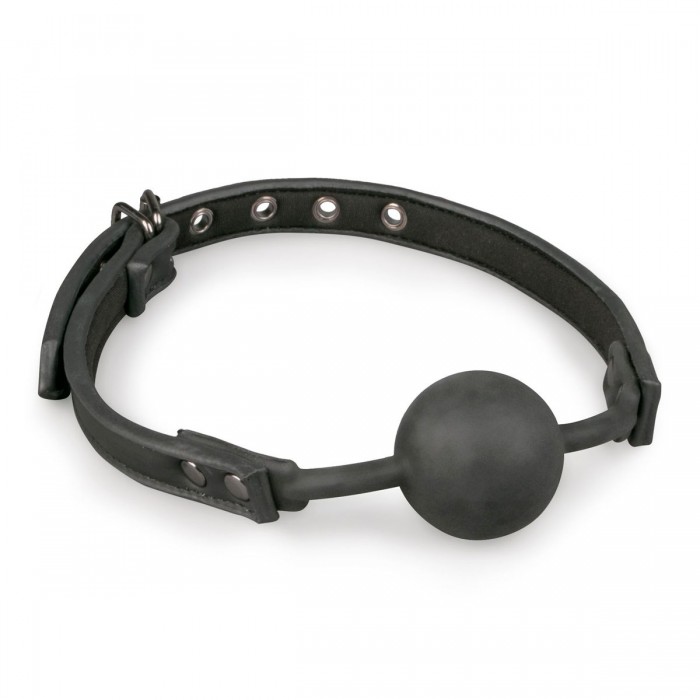 Черный кляп-шар Easytoys Ball Gag With Silicone Ball