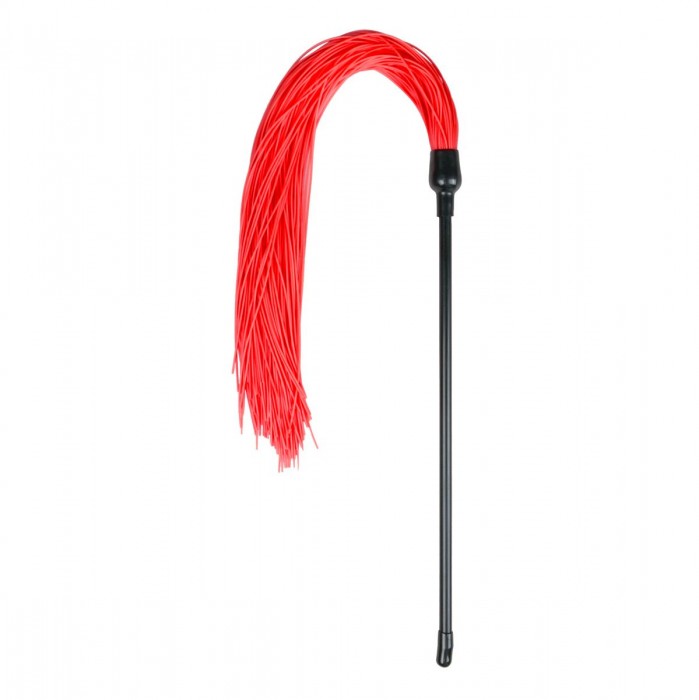 Плеть с красными силиконовыми хвостами Red Silicone Tickler - 45 см.