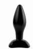 Чёрная анальная пробочка Small Silicone Plug - 11 см.