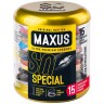 Презервативы с точками и рёбрами в металлическом кейсе MAXUS Special - 15 шт.