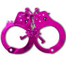Розовые металлические наручники Anodized Cuffs