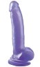 Фиолетовый гелевый фаллоимитатор 9  Suction Cup Dong - 22,9 см.