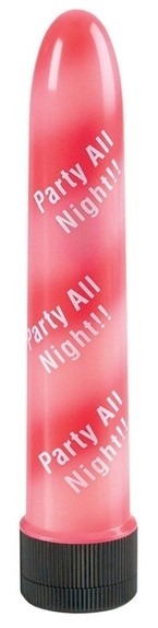 Бело-красный вибратор PARTY ALL NIGHT