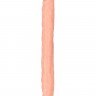 Телесный двусторонний фаллоимитатор SO REAL REALISTIC 18INCH DOUBLE DONG - 46 см.