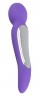 Фиолетовый вибратор Rechargeable Dual Motor Vibe - 22 см.