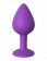 Фиолетовая анальная пробка со стразом Her Little Gem Medium Plug - 8,3 см.