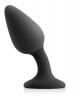 Чёрная анальная пробка со смещенным центром тяжести Renegade Knock Knock Plug - 11,9 см.