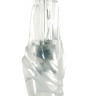 Прозрачный вибромассажёр Mirage  Light Up - 17,7 см.