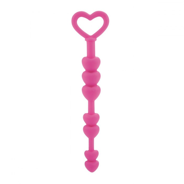Силиконовая анальная цепочка LIA LOVE BEADS - 17,8 см.