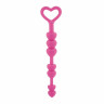 Силиконовая анальная цепочка LIA LOVE BEADS - 17,8 см.