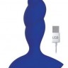 Синий спиралевидный вибромассажер - 8,5 см.