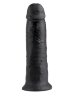 Чёрный фаллос-гигант 10  Cock - 26,4 см.