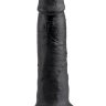 Чёрный фаллос-гигант 10  Cock - 26,4 см.