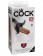 Кофейный сдвоенный поясной страпон Strap-On Harness with 7  Two Cocks One Hole - 19,1 см.