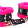 Розовые наручники с мехом BDSM Light