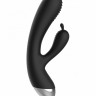 Чёрный вибратор E-Stimulation Rabbit Vibrator с электростимуляцией - 19 см.