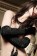Черные длинные перчатки из сатина Accessoires