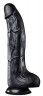Черный фаллоимитатор HOODLUM 9INCH REALISTIC DONG - 23 см.