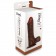 Коричневый вибратор REALISTIC VIBRATOR REAL RAPTURE BROWN - 24,5 см.