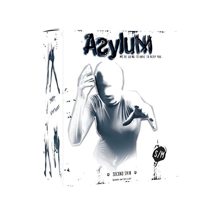 Белый кэтсьюит Asylum с маской на голову размера S/M