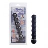 Анальный стимулятор 10-Function Beaded Anal Trainer рефленый с вибрацией черный из силикона