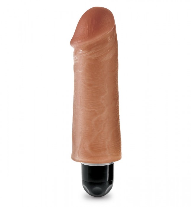 Кофейный вибратор-реалистик 5  Vibrating Stiffy - 16,5 см.
