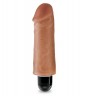 Кофейный вибратор-реалистик 5  Vibrating Stiffy - 16,5 см.