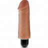 Кофейный вибратор-реалистик 5  Vibrating Stiffy - 16,5 см.