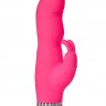 Розовый вибратор с клиторальным стимулятором PURRFECT SILICONE DELUXE DUOVIBE - 17,5 см.