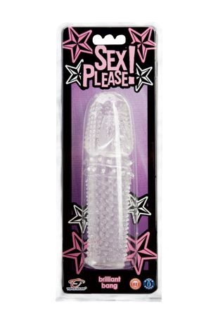Насадка  Sex Please! Brilliant Bang Penis Enhancer - 13,3 см.