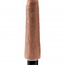 Кофейный вибратор-реалистик 9  Vibrating Stiffy - 27,9 см.