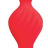 Красная анальная вибровтулка конической формы - 10 см.