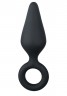 Черная малая анальная пробка Pointy Plug - 8,5 см.
