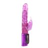 Розовый вибратор со стимулятором клитора Love Stroker - 26,5 см.