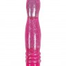 Розовый блестящий вибромассажер Starlight Gems Vela Vibrating Massager - 23,5 см.