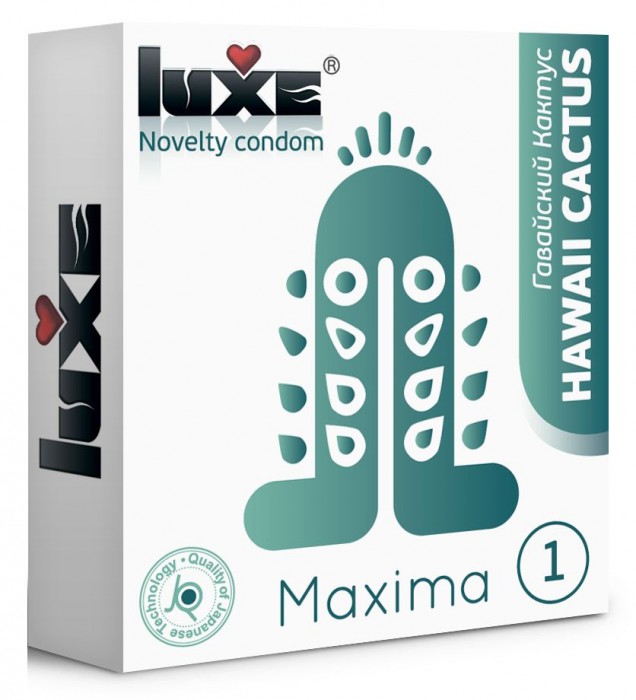 Презерватив Luxe Maxima WHITE  Гавайский Кактус  - 1 шт.