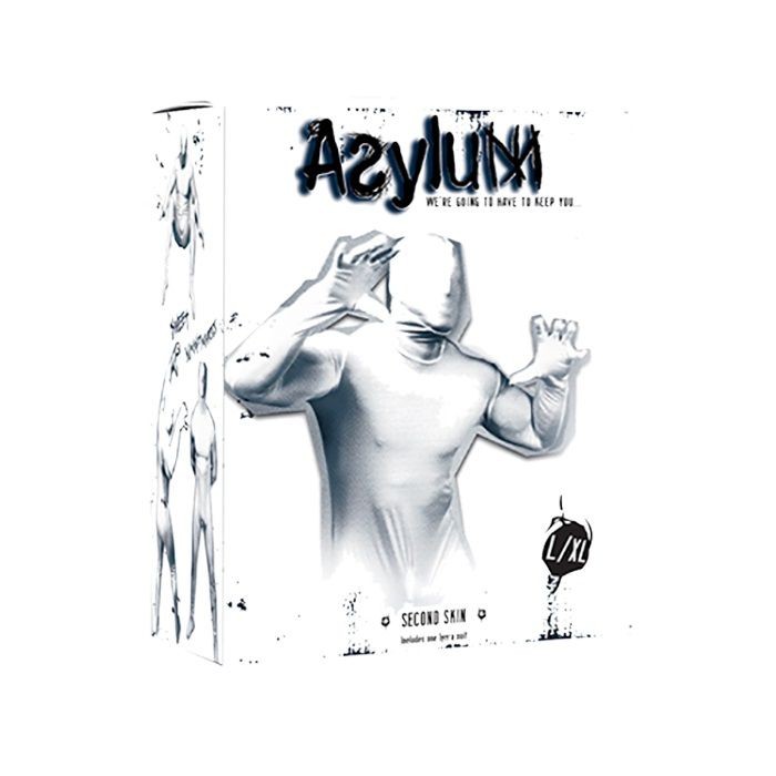 Белый кэтсьюит Asylum с маской на голову размера L/XL