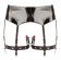 Черная сбруя на бедра с зажимами для половых губ Suspender Belt with Clamps