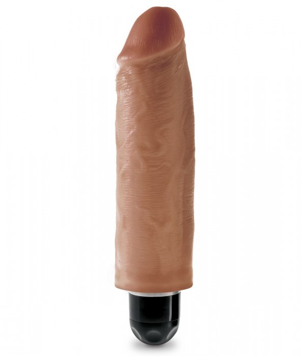 Кофейный вибратор-реалистик 6  Vibrating Stiffy - 17,8 см.