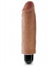 Кофейный вибратор-реалистик 6  Vibrating Stiffy - 17,8 см.