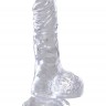 Прозрачный фаллоимитатор King Cock Clear 4  Cock with Balls - 12,7 см.
