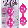 Розовые вагинальные шарики со смещенным центром тяжести DUO BALLS