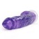 Фиолетовый фаллоимитатор на присоске из гелевого материала - 22,8 см.