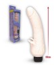 Телесный вибратор с клиторальным лепестком JELLY CLITTERIFIC VIBRATOR - 22 см.