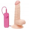 Реалистичный вибромассажёр с присоской и выносным пультом G-GIRL STYLE 6INCH VIBRATING DONG - 15,2 см.