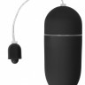 Черное гладкое виброяйцо Vibrating Egg - 8 см.