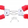 Наручники с красным мехом Beginners Furry Cuffs