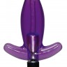 Фиолетовый анальный вибратор - 11 см.