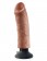 Кофейный вибратор со съемной присоской 8  Vibrating Cock - 21,6 см.
